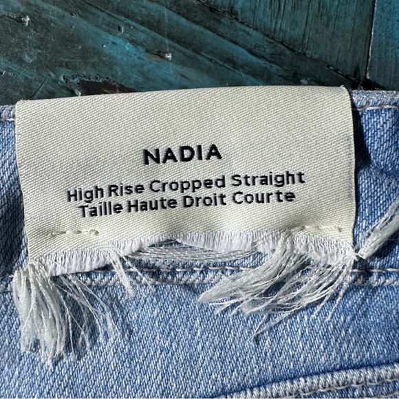 L'Agence High Rise Cropped Denim Blue Jeans Size 29 NWT - Picture 9 of 10